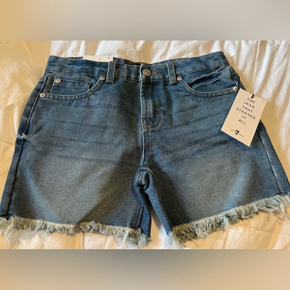 7 For All Mankind Other - 7 For All Mankind Girls Frayed hem Stretch Denim Short NWT